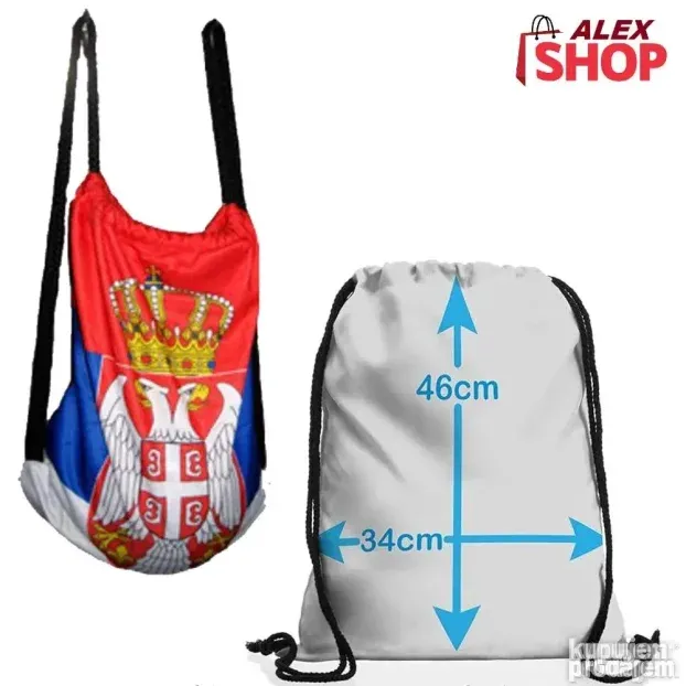 Ranac torba zastava i grb Srbije