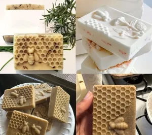 Silikonski kalup za sapun četvrtasti pčele