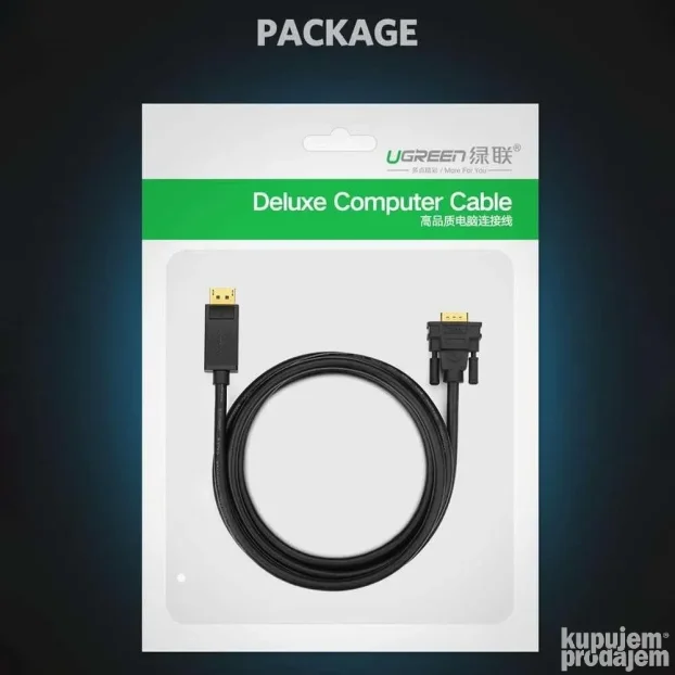 UGREEN DisplayPort M na VGA M kabl 1,5m