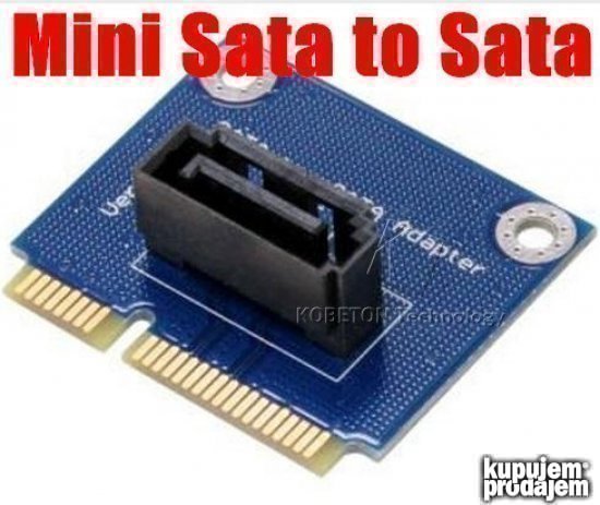 mSATA na SATA 7pin adapter/ kartica priključak miniPCIE slot