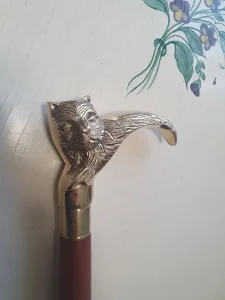 Unikatan štap mesing i ružino drvo