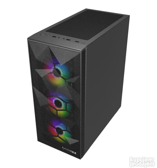 RAIDMAX Kuciste sa 4 ARGB kulera bez napajanja staklo Talos