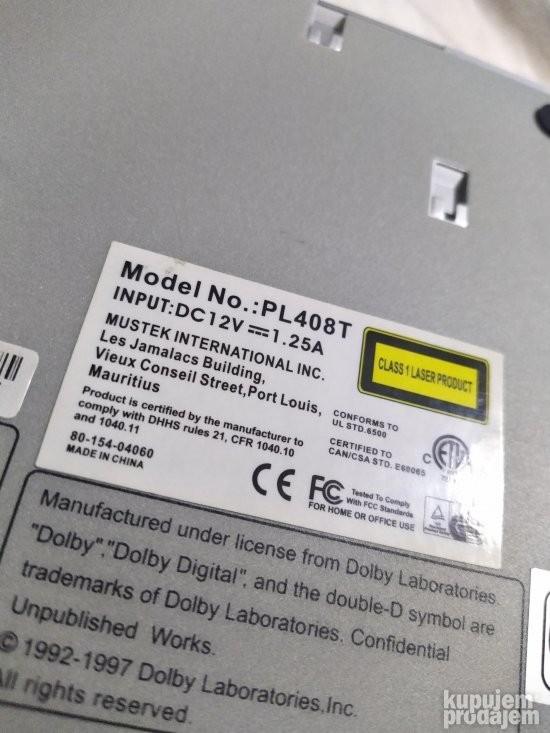 Mustek portable DVD player