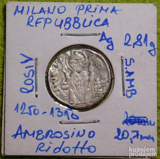 8 denari - Ambrosino Ridotto - srebro