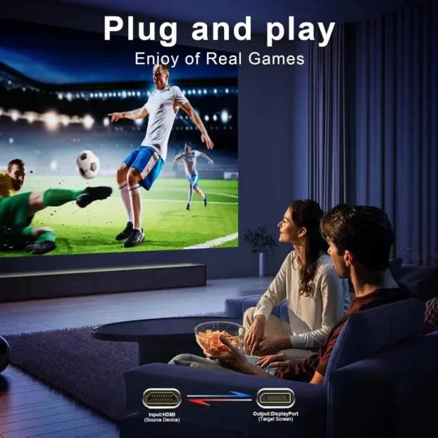 HDMI na DisplayPort kabl 1m 2m 4K 60Hz kabl 2K 144Hz DP 1.2
