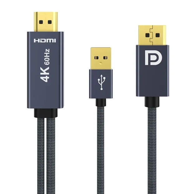 HDMI na DisplayPort kabl 1m 2m 4K 60Hz kabl 2K 144Hz DP 1.2