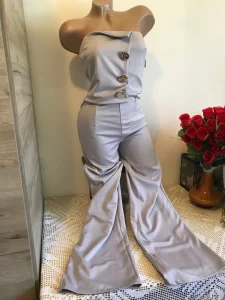 Nov Fashion sivi kombinezon 3 dugmeta S/M