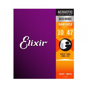 Elixir 11002 Nanoweb žice za akustičnu gitaru 10-47