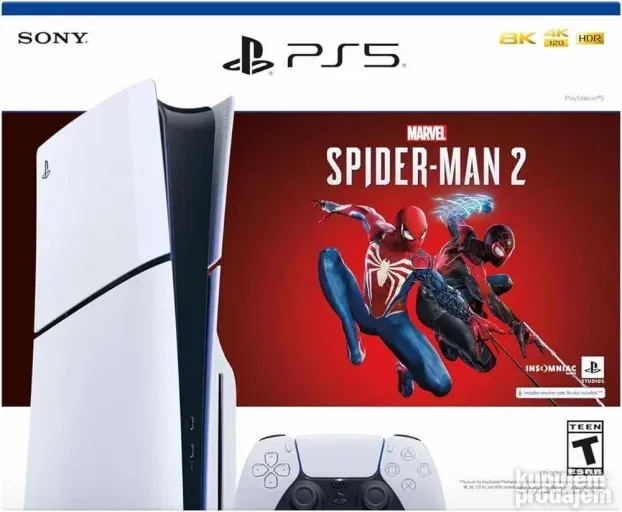 Sony PlayStation 5 PS5 SLIM DISK NOVO + SPIDER MAN 2 KupujemProdajem