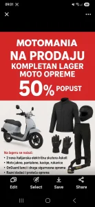 Moto oprema kompletan lager