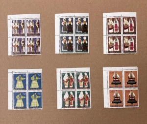 REGIONALNI KOSTIMI, 6 mint karneta po 4 marke, 1964