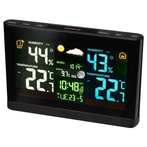 BRESSER 73276 colored screen weather station black