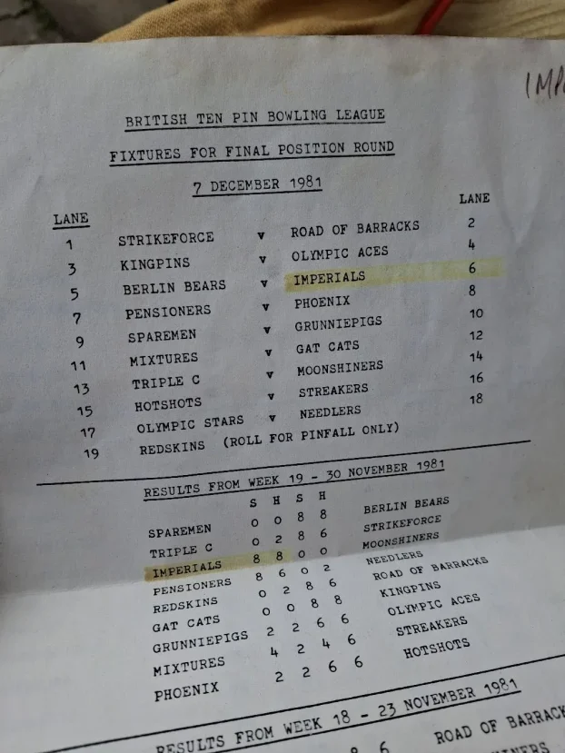 Vintage kugla za kuglanje