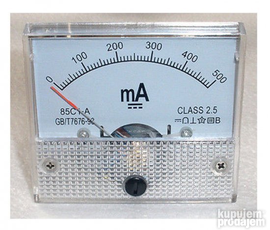 Ampermetar DC 500 mA - analogni