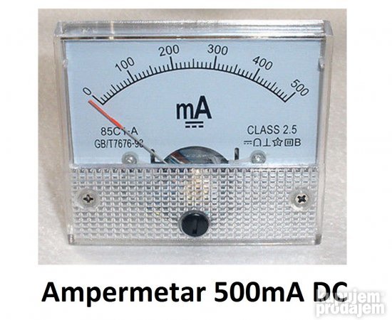 Ampermetar DC 500 mA - analogni