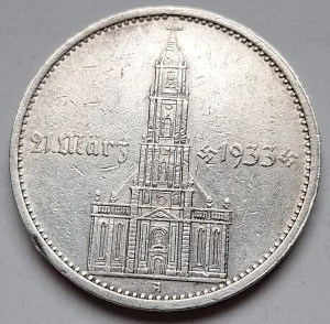 5 ReichsMark 1934 Nemačka Srebro Ređe