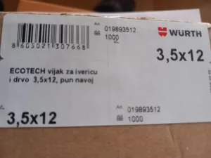 Vijci za ivericu 3.5x12