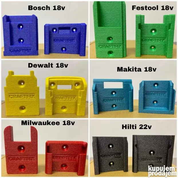 Držači aku alata i baterija (dewalt,makita,bosch,mileaukee..