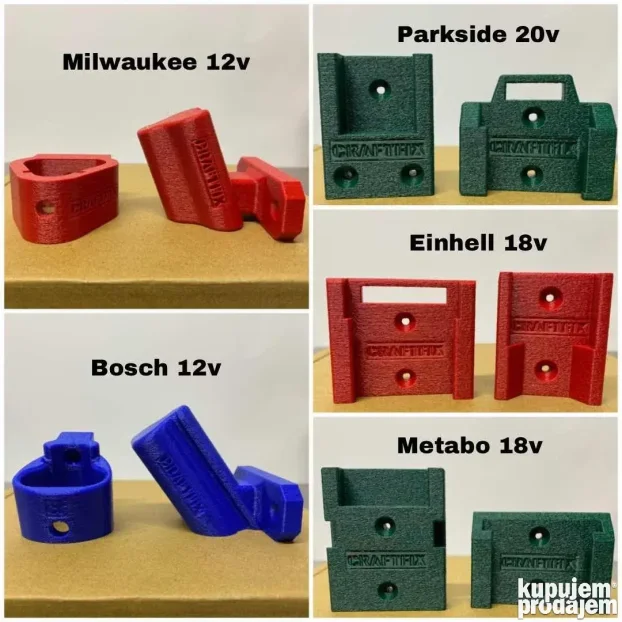 Držači aku alata i baterija (dewalt,makita,bosch,mileaukee..