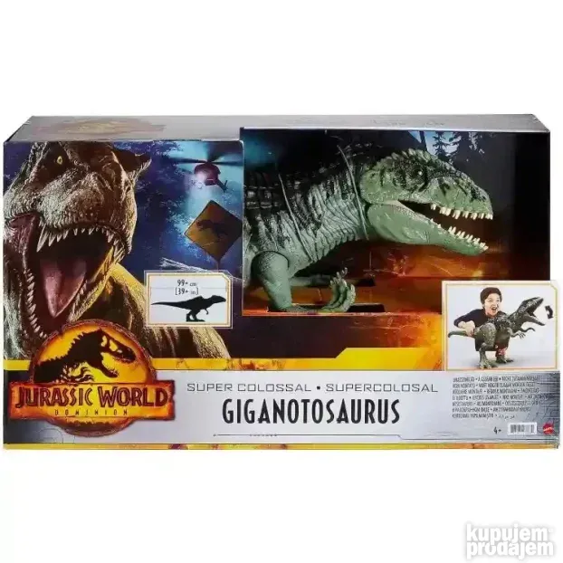 MATTEL JURASSIC WORLD Super Colossal Giganotosaurus (GWD68)