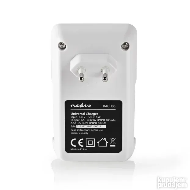 Punjač za AA/AAA 1.5V baterije Nedis BACH05