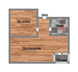 Dvosoban,41m2,Telep