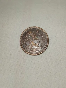 Veoma retka kovanica 25 para 1982 god,sa greškom,Jugoslavija