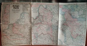 Kriegs-Karte, westl. Kriegsschauplatz, 1915