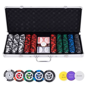 Longfield Premium Poker Set 500 Čipova 14 g u Metalnoj Kutij