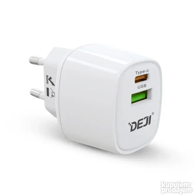 Punjac Deji GaN USB-C + USB-A 20W A88