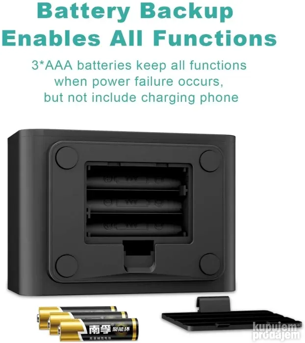 REACHER Small Digital Alarm Clock Radio with 2 USB Charging