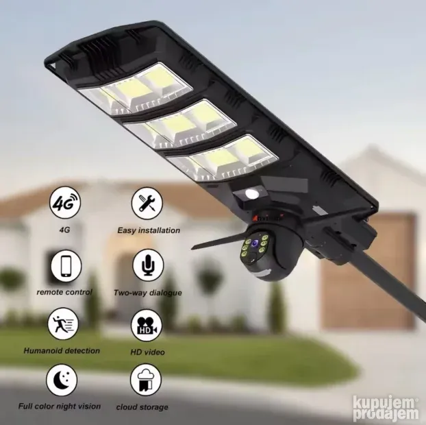 Solarna 4g sim free kamera spoljasnja sa reflektorom 450 W