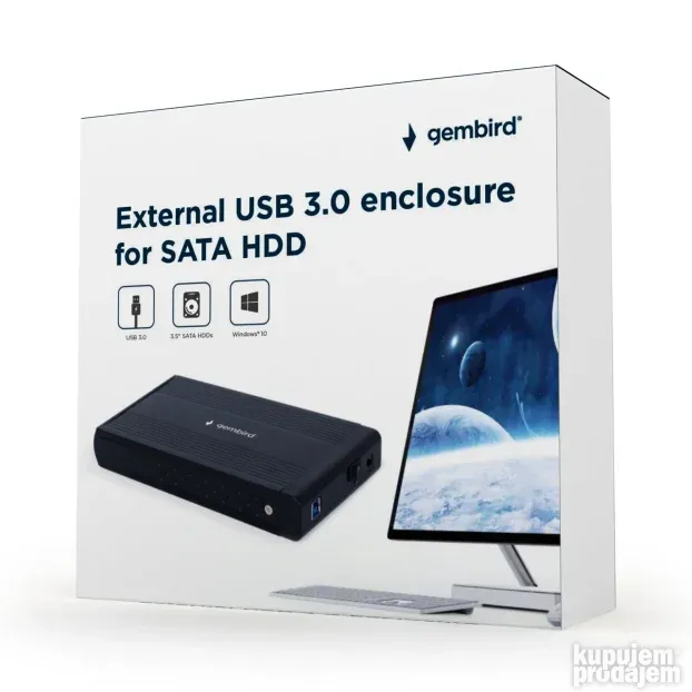 USB 3.0 eksterno kućište za 3.5" SATA hard diskove Gembird