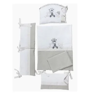 Posteljina za dečiji krevetac Tri drugara set 8u1 Siva NOVO