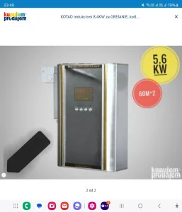 KOTAO indukcioni 8,4KW za GREJANJE, kotlovi, NoVoo