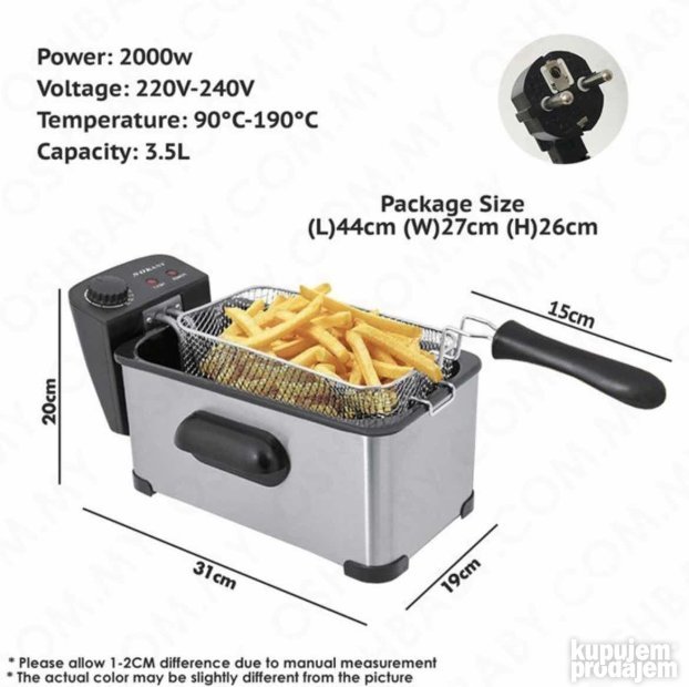 Friteza Električna friteza sa korpom 3.5 L