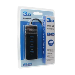 USB 3.0 HUB 4 porta crni