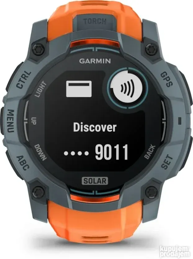 GARMIN Instinct 3 Solar 50mm grey orange belt (ED)
