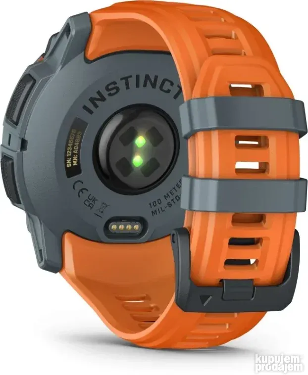 GARMIN Instinct 3 Solar 50mm grey orange belt (ED)