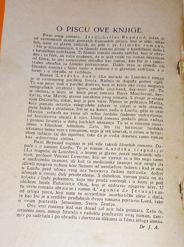 Lurdsko čudo Jean Charles reynaud Roman