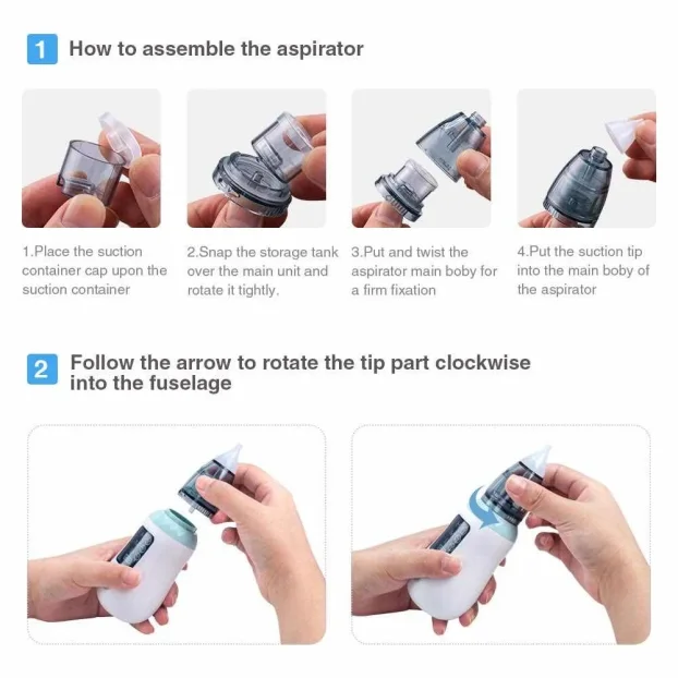Nazalni aspirator elektricni cistac za nos i usi bebe novo