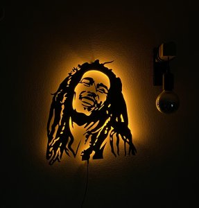 Zidni ukras slika MARLEY led svetlo NOVO