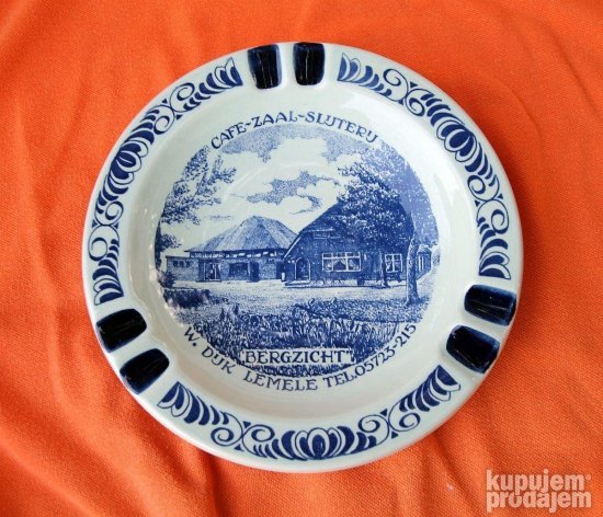 Delft's Blauw Mid Centuty Ručno slikane pepeljare 22,5 cmII