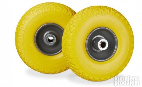Tockovi za Teretna Kolica 260x85mm Zuti - Relaxdays
