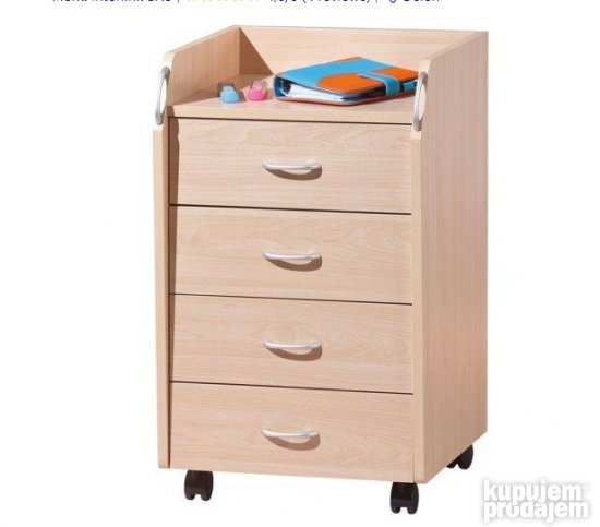 Pokretna Komoda 4 Fioke 65x40x36cm - InterLink