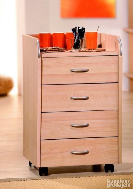 Pokretna Komoda 4 Fioke 65x40x36cm - InterLink
