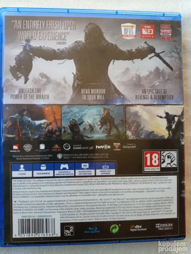 PS4 / PS5 - Shadow Awakening & Shadow of Mordor