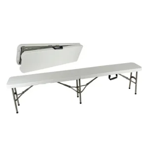 Klupa Sklopiva pvc 180cm Bela / 62344