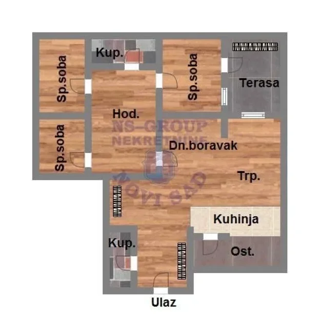 Š-560463, Grbavica, 4.0 četvorosoban, 85 m²