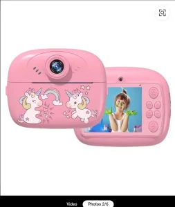 Dečiji fotoaparat - za decu - mini printer PLAVI ROZI